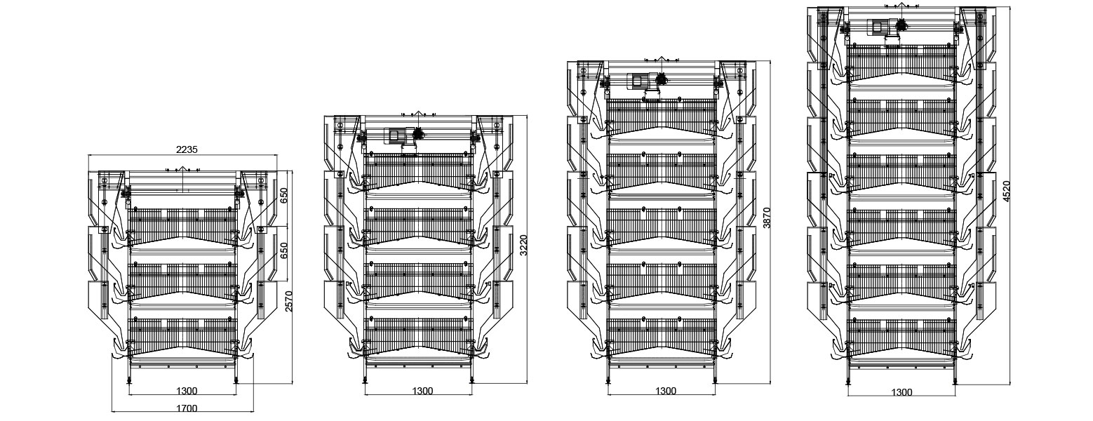 H type layer cage